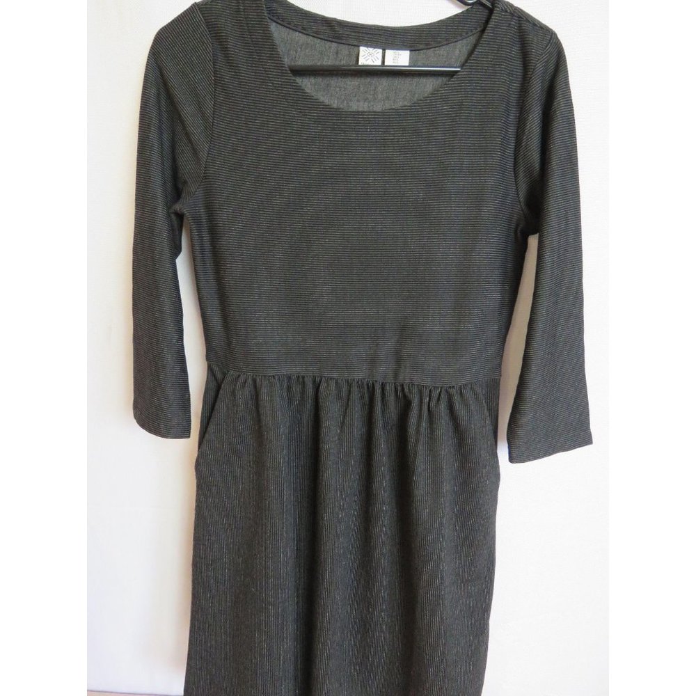 Artisan NY Dress SZ Small Pull Over Pin Stripe Bla